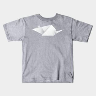 White paper origami rat Kids T-Shirt